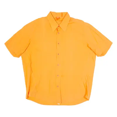 HUGO BOSS Mens Plain Shirt Orange 2XL