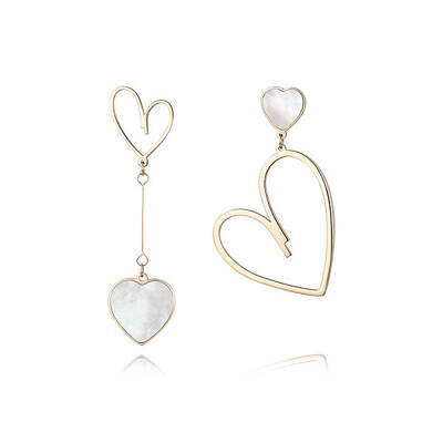 Heart Stainless Steel Dangle Earrings for Women