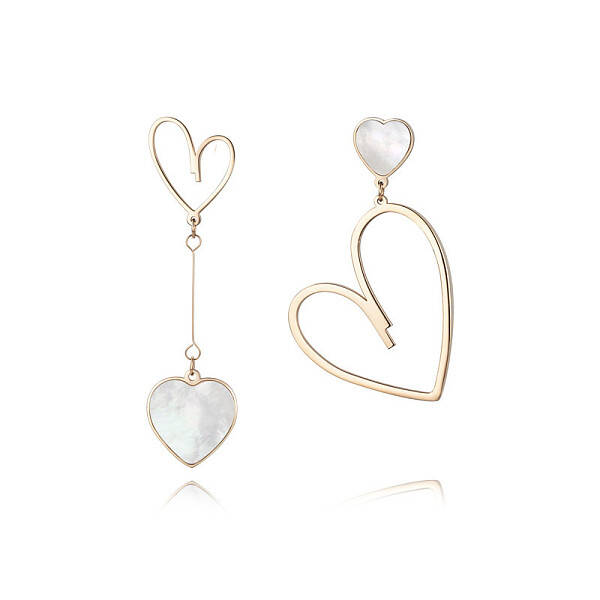 Heart Stainless Steel Dangle Earrings for Women