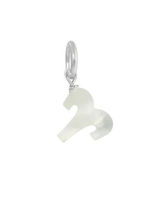 MOP Zodiac Charm | Metal Color: Silver | Sign: Aries