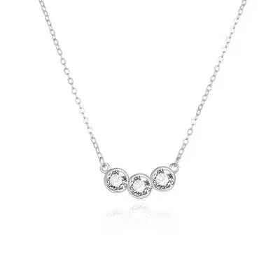 Agato Sparkling Silver Necklace with Zirconia AGS1543/47