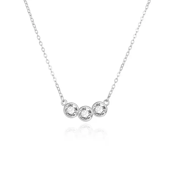 Agato Sparkling Silver Necklace with Zirconia AGS1543/47