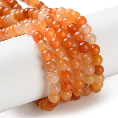 Natural Red Aventurine Beads Strands