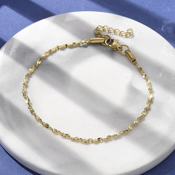 304 Stainless Steel Link Chain Bracelets for Women