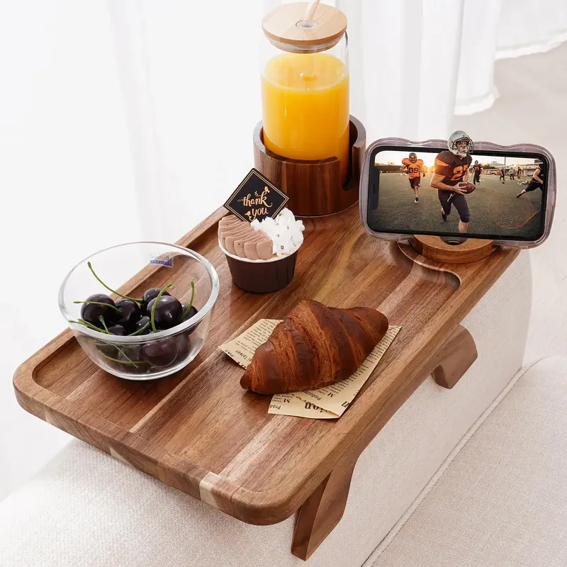 Sofa Cup Holder Tray, 3 in 1 Large 15.36\