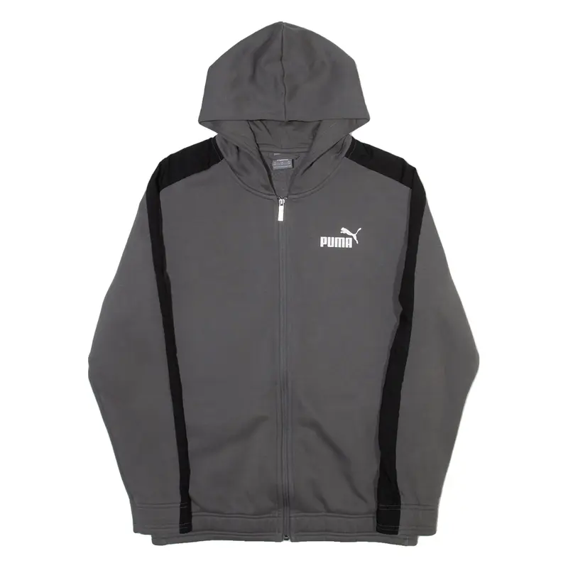 PUMA Mens Grey Hoodie Full Zip M