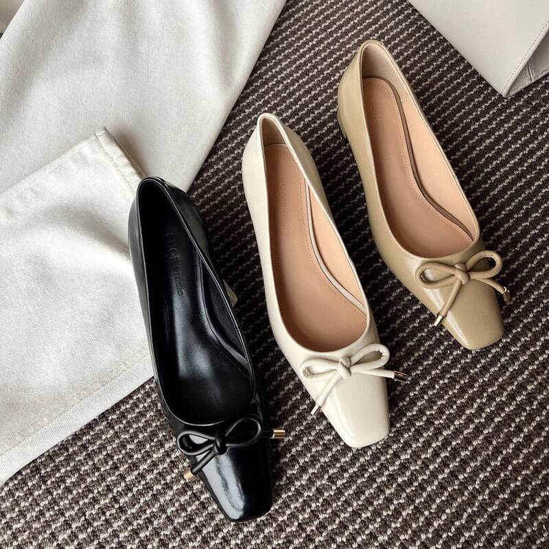 CHIKO Aarani Square Toe Block Heels Pumps Shoes