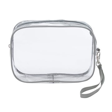 50 Customized Cyrus Zippered Pouch w/ Handle - Transparent & ...