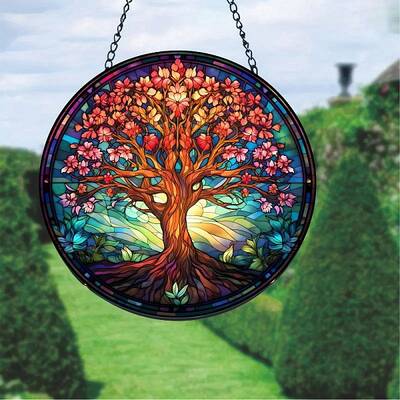 Stained Acrylic Window Hanger Panel