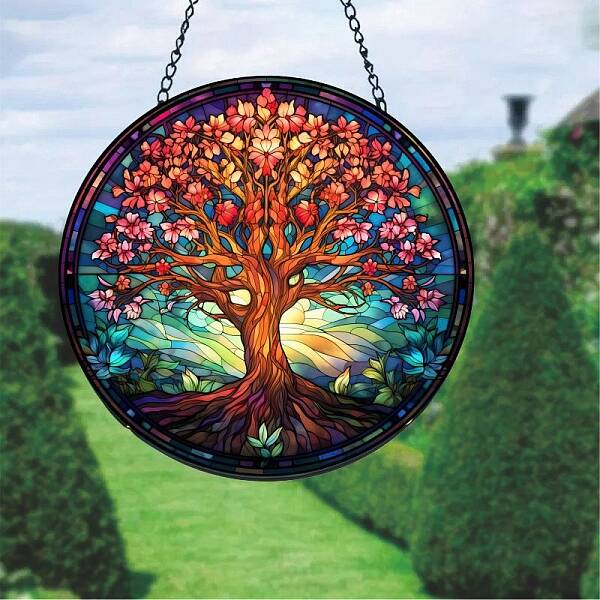 Stained Acrylic Window Hanger Panel