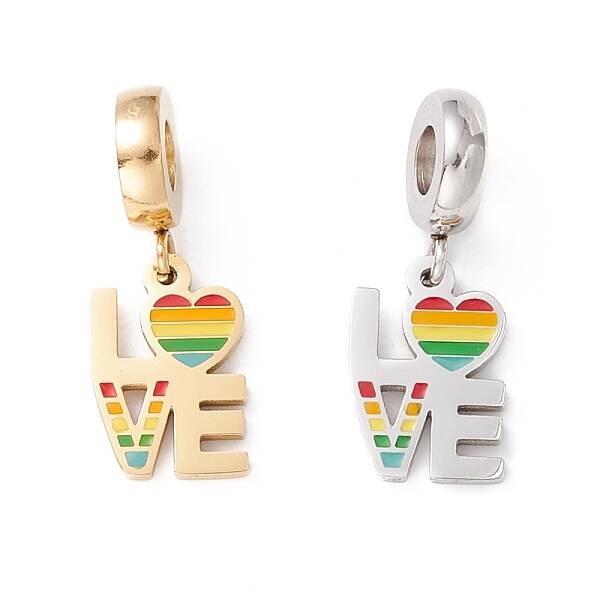 304 Stainless Steel European Dangle Charms