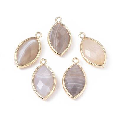Natural Botswana Agate Pendants