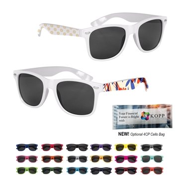 100 Custom Full Color Malibu Sunglasses - UV400 Protection