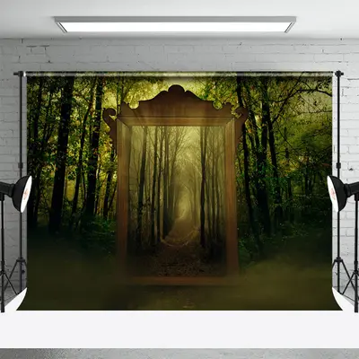 Magic Mirror Mysterious Forest Photo Booth Backdrop - Aperturee