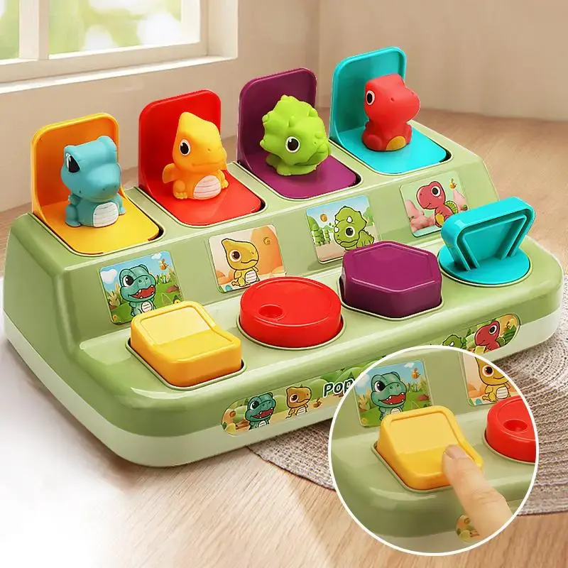 Cute Cartoon Animal Design Push Pop Bubble Sensory Toy, Fingertip Speed Pushing Game, Finger Training Motor Skills Developing...