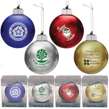 80 Custom Light-Up Glass Ornament - Battery Powered & Gift Boxed