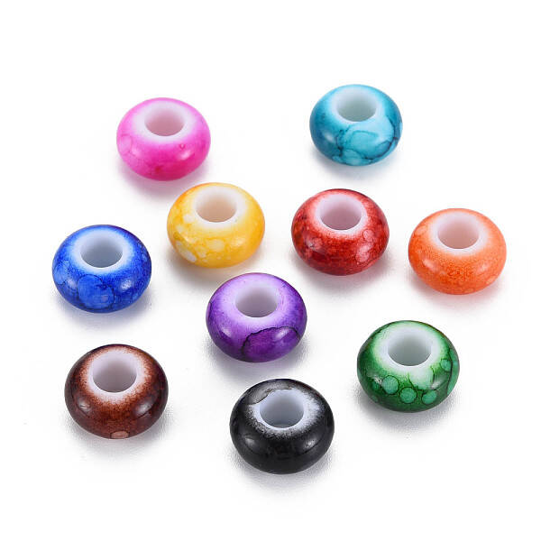 Baking Paint Opaque European Acrylic Beads