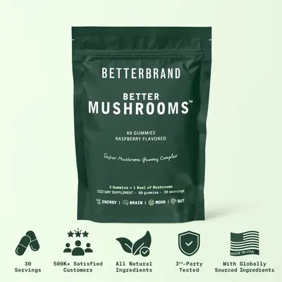 Betterbrand BetterMushrooms Healthcare Supplement Edible Fitness Dietary Natural Antioxidant Immune Support