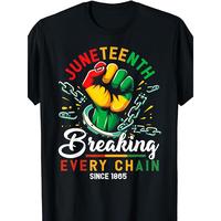 African American Freedom 1865 Novelty Men's T-Shirt 100% Cotton Crew Neck Short Sleeve Regular Fit Weekend Casual Wear Graphi...