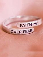 Elegant Letter Decor Cuff Ring,  Rings for Women,  Fashion Personalized Accessories for Both Men & Women, Casual Jewelry for ...