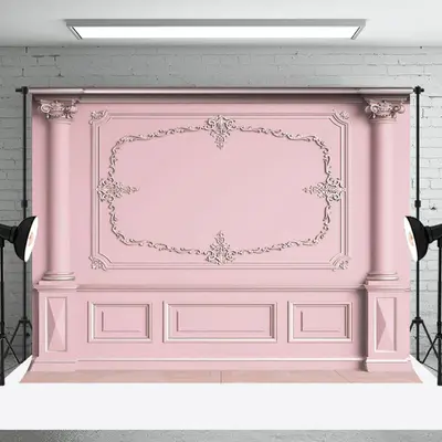 Luxury Royal Pink Retro Wall Photography Backdrop - Aperturee