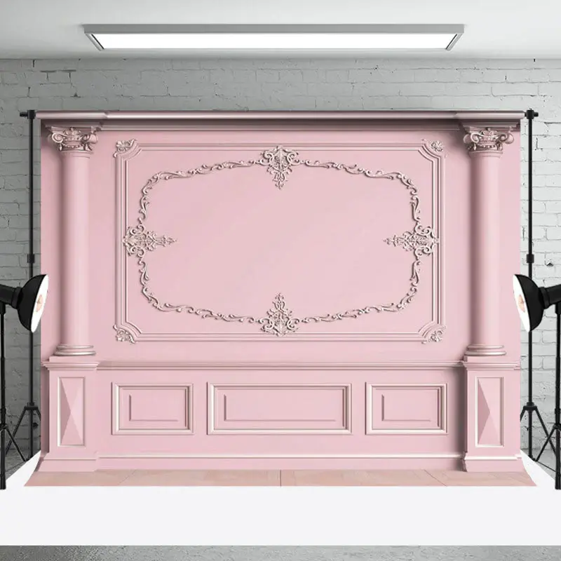 Luxury Royal Pink Retro Wall Photography Backdrop - Aperturee