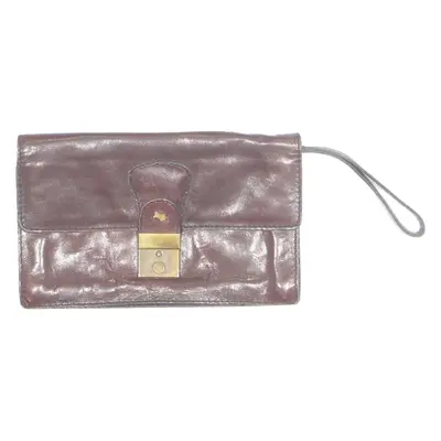 BRANN STUDIO Womens Clutch Bag Brown Leather