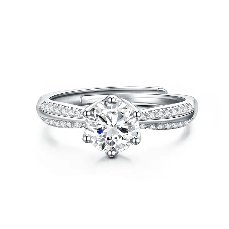 Sterling Silver Round Shaped Wedding Ring