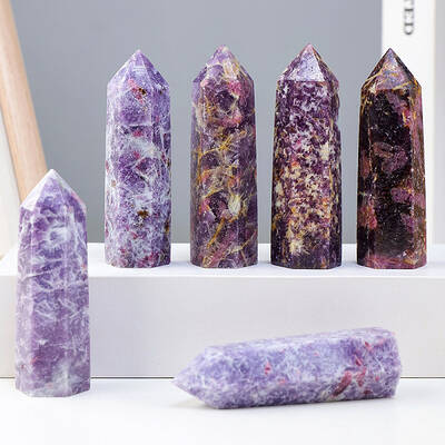 Natural Amethyst Hexagon Display Decorations