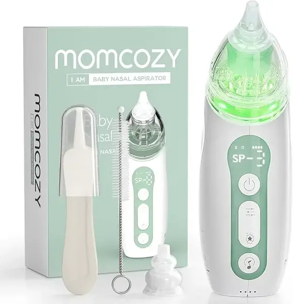 Momcozy Baby Nasal Aspirator, 3 Suction Levels Electric Nasal Aspirator for Baby, Newborn and Toddler, Portable Baby Nose Asp...