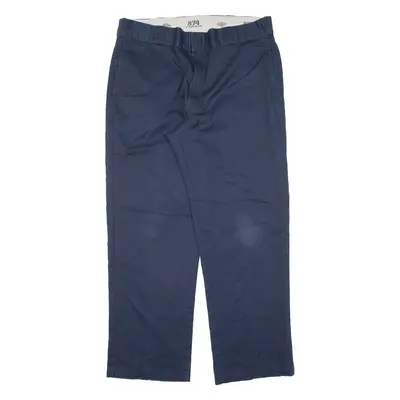 DICKIES 874 Workwear Mens Trousers Blue Regular Straight W36 L30
