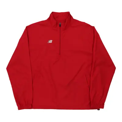 New Balance 1/4 Zip - Medium Red Nylon