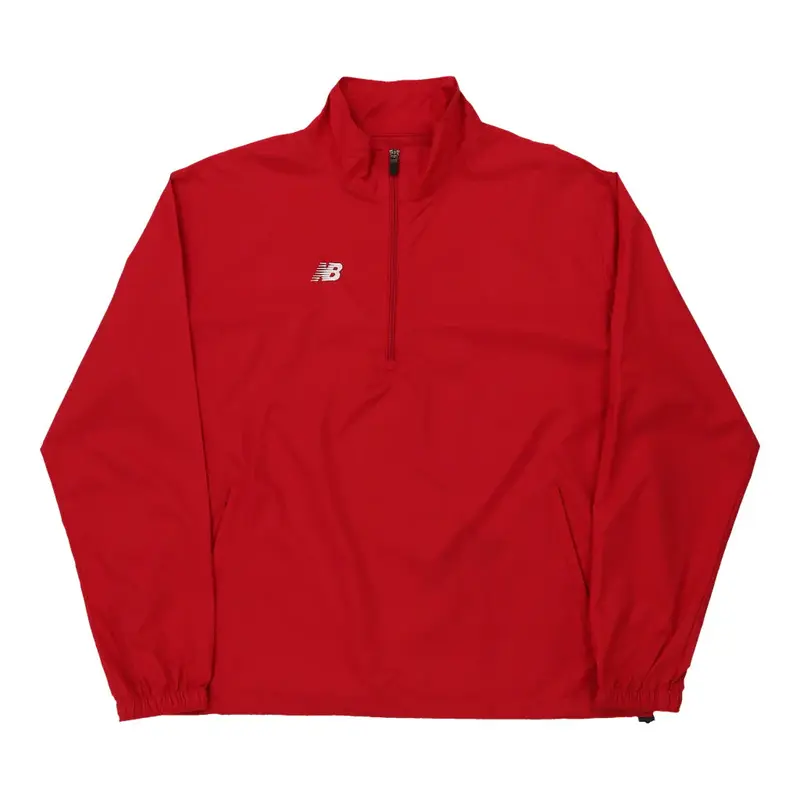 New Balance 1/4 Zip - Medium Red Nylon