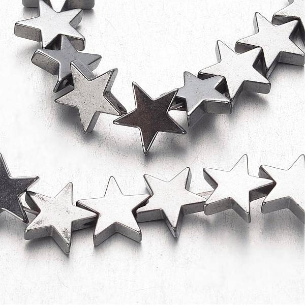 Electroplate Non-magnetic Synthetic Hematite Bead Strands