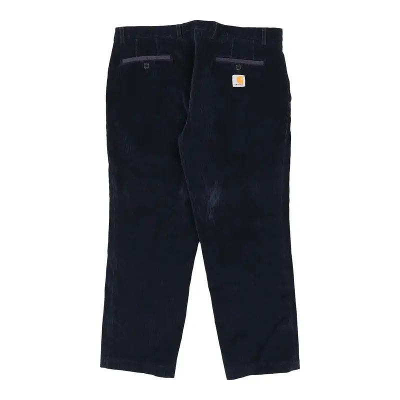 Carhartt Cord Trousers - 36W 27L Navy Cotton