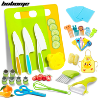 Kid 32 Pcs Safe Kitchen Knife Set - For Vegetables , Fruits, cheese and other foods Block Kitchen Knives Knife Block Block Ki...