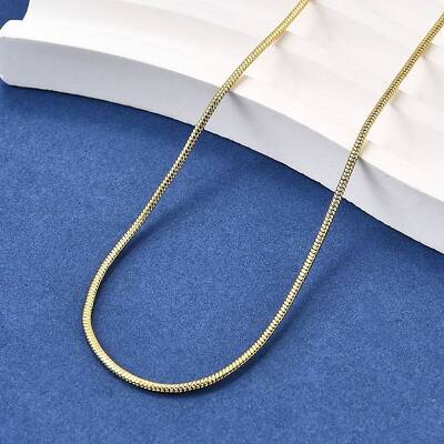 1MM Brass Round Snake Chain Necklaces