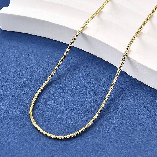 1MM Brass Round Snake Chain Necklaces