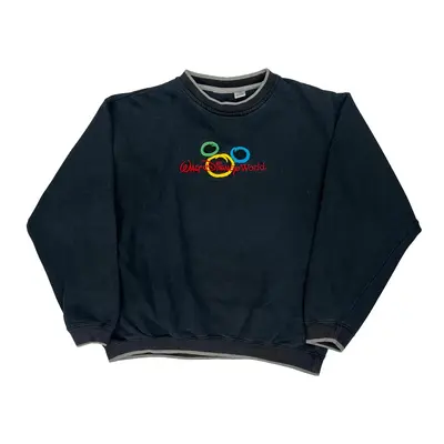 Walt Disney World Unbranded Graphic Sweatshirt - Medium Black Cotton