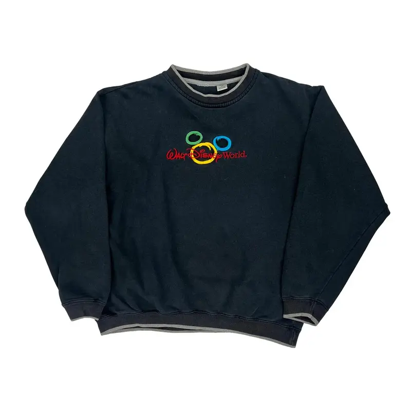 Walt Disney World Unbranded Graphic Sweatshirt - Medium Black Cotton