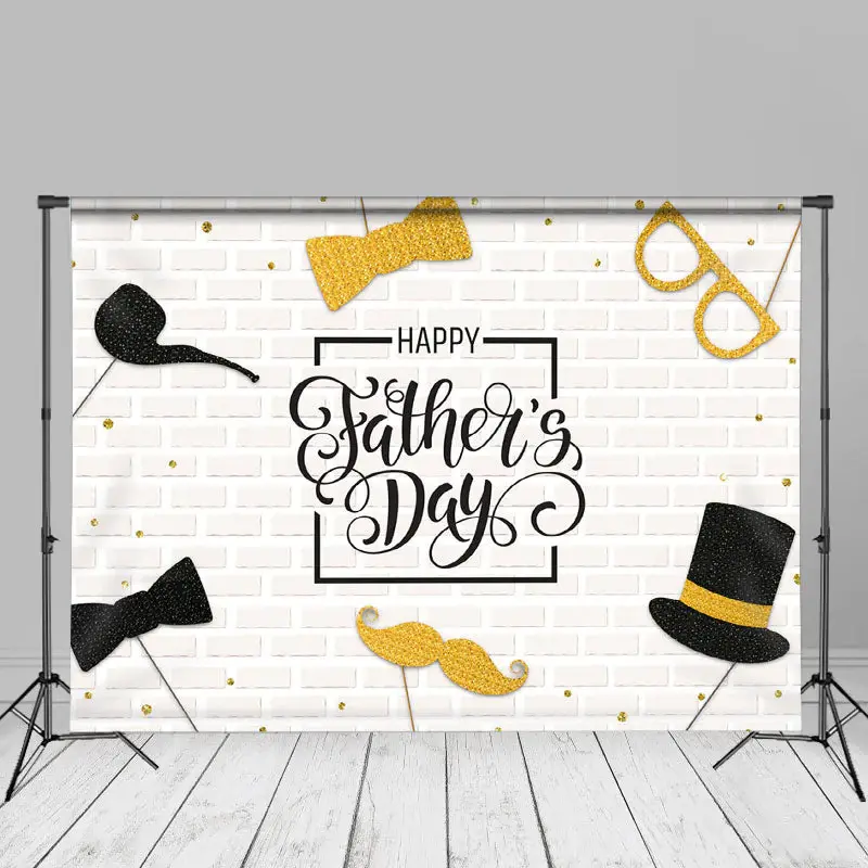Hat Ties White Brick Wall Backdrop For Fathers Day - Aperturee