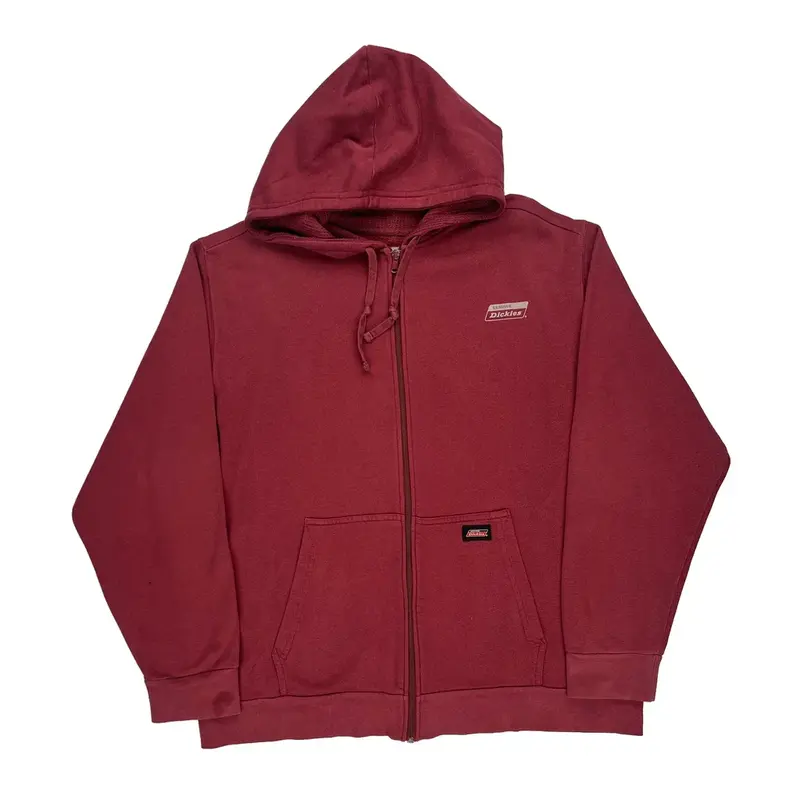 Dickies Hoodie - XL Red Cotton Blend