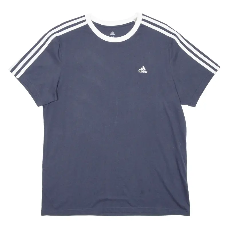 ADIDAS Womens T-Shirt Blue Crew Neck M