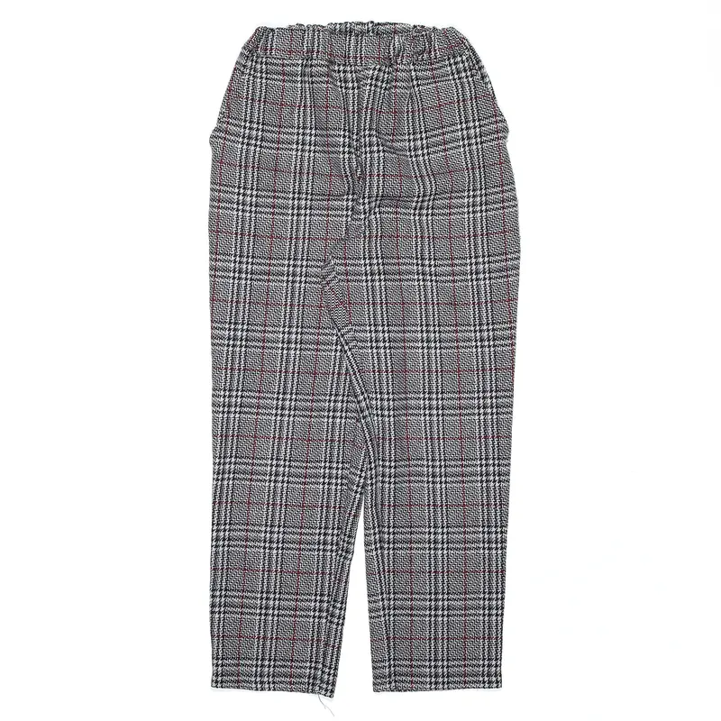 Check Grey Relaxed Tapered Trousers Womens W24 L26
