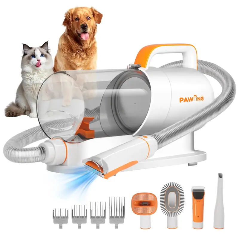 PAWING Grooming Vacuum, Dog Vacuum Brush for Shedding Grooming, Dog Hair Vacuum Groomer, 5-in-1 Pet Grooming Kit for Cat Dog,...