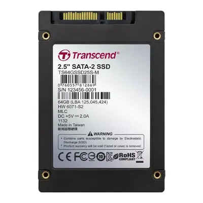 TS64GSSD25S-M Transcend 64GB SATA 1.5Gb/s 2.5-Inch Solid State Drive