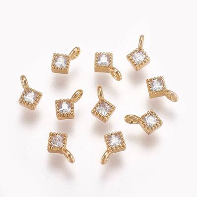 Brass Cubic Zirconia Pendants