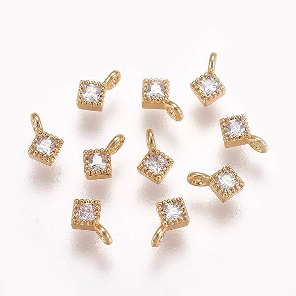 Brass Cubic Zirconia Pendants