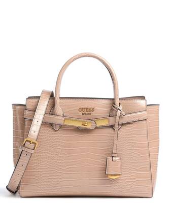 Guess, Enisa, fabric bag, light brown, HWCA8421060CAM, women