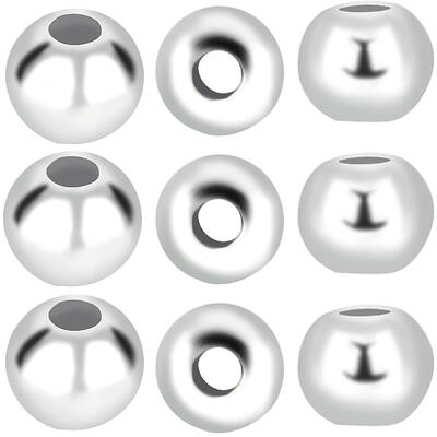 40Pcs 925 Sterling Silver Beads